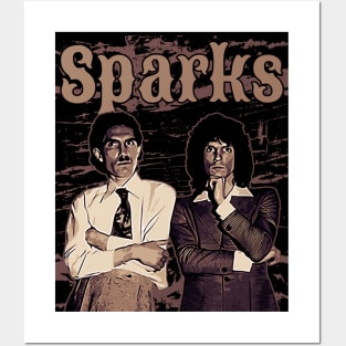 Sparks // Brown vintage Posters and Art